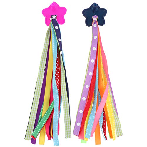 CLISPEED 1 Pair Kids Bicycle Tassel Ribbon Children Scooter Handlebar Streamers Bicycle Grips Ribbon Bike Accessories for Kids