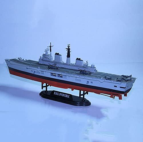 CMO Maqueta de Maquetas de Barcos, Crucero de Batalla HMS Invincible 1914 Kits Modelo de Plástico, Escala 1/700, 10,5 x 1,7 Pulgadas