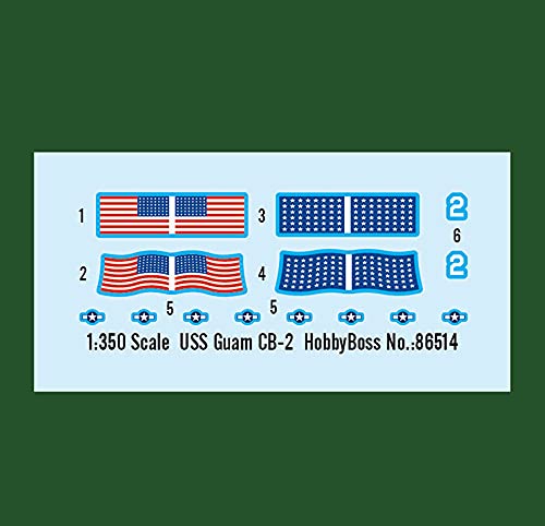 CMO Maqueta de Maquetas de Barcos, Crucero de Batalla USS Guam CB-2 Kits Modelo de Plástico, Escala 1/350, 27,7 X 3,1 Pulgadas