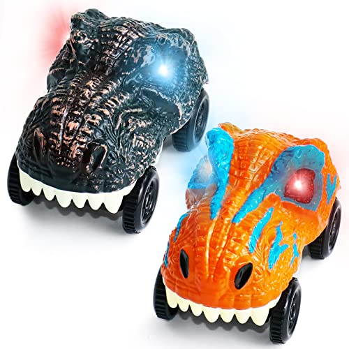 Coches de Dinosaurios - Juguetes Niños 3 4 5 6 Años Pistas Coche Track Race Cars Coche Juguete Circuito Coches Niños Pista de Coches para Niño Niña Regalos Navidad