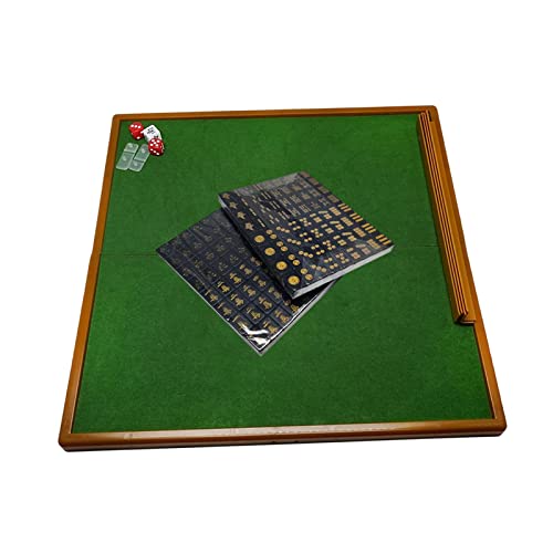 Colcolo Juegos de azulejos clásicos Juego de Mahjong chino Juego de y reglas de azulejos de dados 144 Azulejos Mahjong para, negro