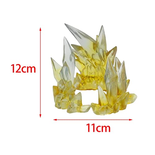 Colcolo Soul Ice Effect Figura de acción Display Effect Stand, Ice Effect Energy Aura DIY Effect TV Movie Doll Effect Stand Hielo Efectos Especiales, Amarillo