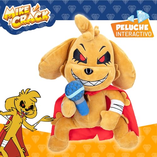 COLORBABY Mikecrack, Peluche Interactivo, Perro Mike.Exe, con música, Grabación y reproducción de Voz, Juguete Personaje Youtube, 29 cm, Canta Punto Exe, Repite lo Que Dices (85425)