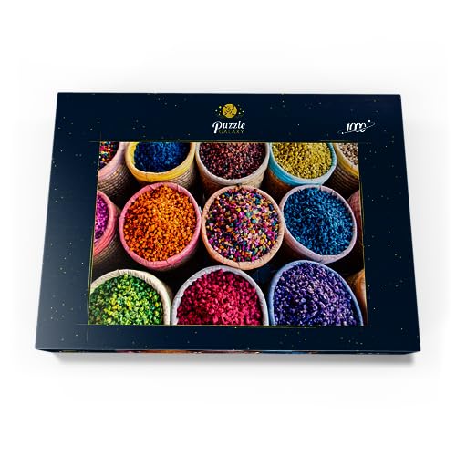 Coloridas Especias En Cestas Redondas En El Zoco De Marrakech - Premium 1000 Piezas Puzzles - Colección Especial MyPuzzle de Puzzle Galaxy