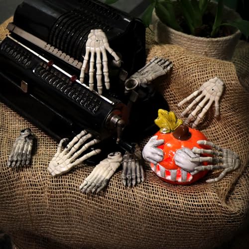 com-four® Juego de Huesos de 8 Piezas - Decoración de Halloween - Manos y pies de plástico - Huesos Artificiales como decoración anatómica para Fiestas