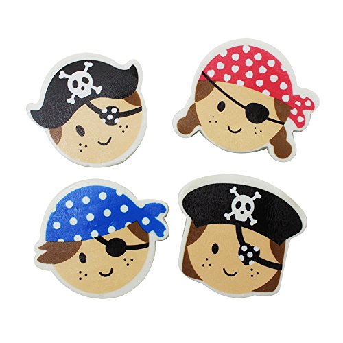 COM-FOUR® Set Pirata de 20 Piezas, golosinas y Regalos para cumpleaños Infantiles - Accesorios para Fiestas de Piratas. (Regalos de Fiesta - 020 Piezas - f. 6 niños)