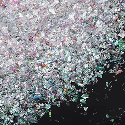 Confeti Metálico Brillante Bolsa de Confeti de Papel de Aluminio Holográfico de Color Radio para Sorpresa de Año Nuevo Fiesta Discoteca Decoración Mesa Manualidades Brillo Grueso, 160 G