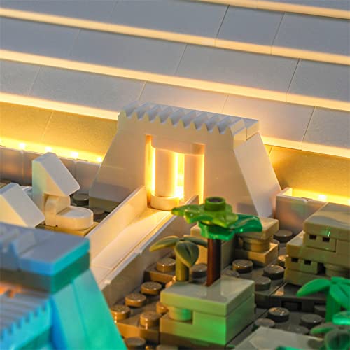 Conjunto De Luces Lluminación para Lego 21058 Great Pyramid of Giza, Kit De Luz LED Compatible con Lego 21058 Great Pyramid of Giza Modelo De Bloques De Construcción (Juego De Lego NO Incluido)