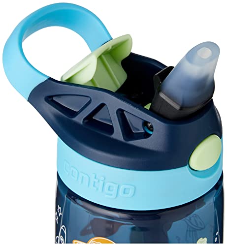 Contigo children's drinking bottle Easy Clean Autospout with straw, BPA-free robust water bottle, 100% leak-proof, easy to clean, ideal for daycare, kindergarten, school and sports, 420 ml