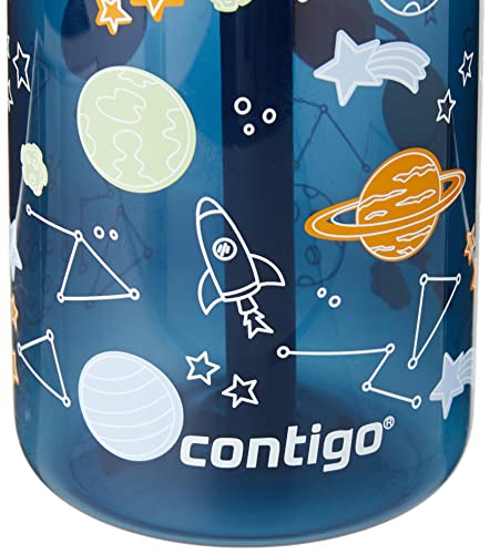 Contigo children's drinking bottle Easy Clean Autospout with straw, BPA-free robust water bottle, 100% leak-proof, easy to clean, ideal for daycare, kindergarten, school and sports, 420 ml