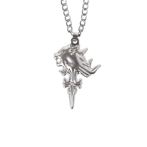 CoolChange Final Fantasy VIII Collar con colgante de corazón de león dormido de Squall Leonhart I cadena FF8 I Metal