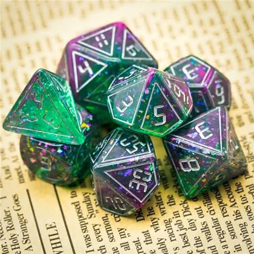 Coral Cosmonaut Sci Fi Dice Set – Sci Fi Dice Set – Dungeons and Dragons Dice Sci Fi Juego de dados poliédricos – Dados para mazmorras y dragones y juegos de rol de mesa