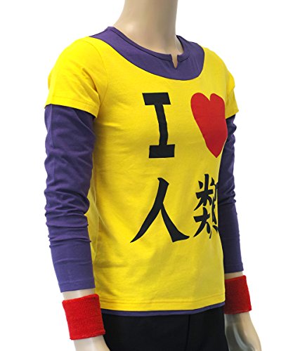Cosplay Camiseta de Manga Larga de Sora con 2 muñequeras Rojas para los Fans de No Game No Life | Talla: M