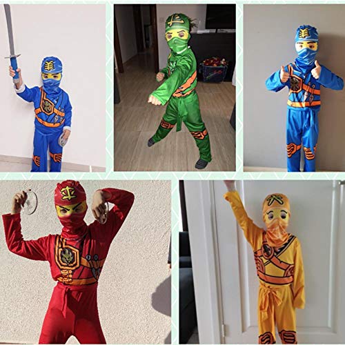 Cosplay Disfraz de Cosplay para niños Ninja Disfraz de Halloween para niños Conjunto ajustado de combinación de superhéroe Ninja Cosplay C 130