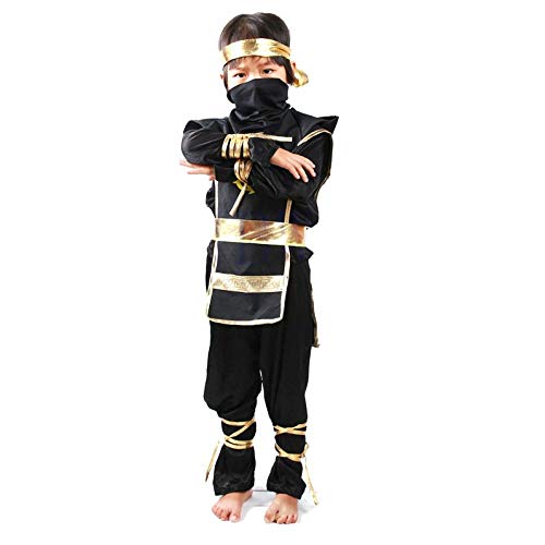 Cosplay Disfraz de Ninja Disfraces de Fiesta de Ninjago para niños Disfraces de Halloween para niños y niñas Disfraz de superhéroe Disfraz de Ninja Conjunto de Ropa para niños Regalo Black L