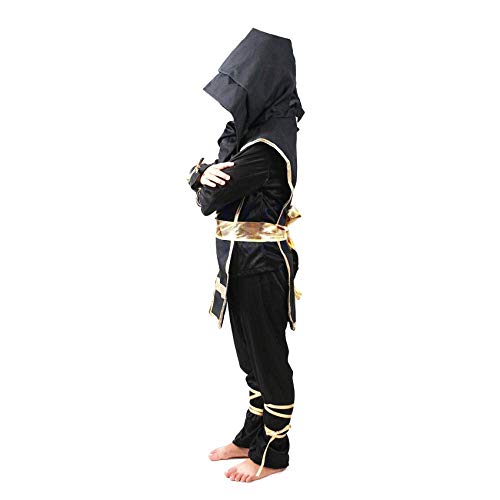 Cosplay Disfraz de Ninja Disfraces de Fiesta de Ninjago para niños Disfraces de Halloween para niños y niñas Disfraz de superhéroe Disfraz de Ninja Conjunto de Ropa para niños Regalo Black L