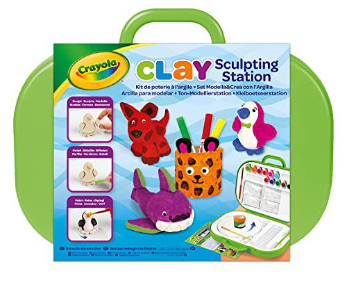 CRAYOLA- CREA & Modela con la Arcilla, Actividad Creativa y Regalo para Niños, a Partir de 6 años, Multicolor (04-2918)