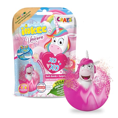 CRAZE INKEE Unicorn Bombas Baño para niños con sorpresa, figura de Unicornio , juguetes baño 18378