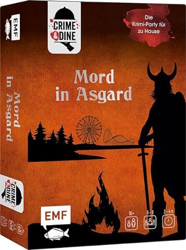 Crime & Dine – Juego de cena de asesinato en Asgard: fiesta de crimen en casa con invitaciones, cuadernos de rollos, mapa de ubicación, notas, tarjetas de mesa, recetas, ideas de disfraces y más: para