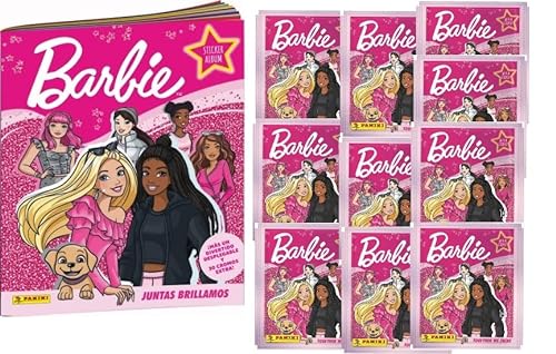 Cromos BARBIE Juntas Brillamos 2023 (Album + 10 sobres, 5 cromos por sobre)