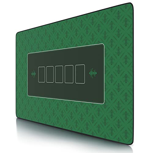 CSL-Computer tapete de Póker 100 x 60 cm - Profesional - Tamaño XXL - Parte inferior revestida de goma para un agarre estable - Lavable – Diseño de póker - Color verde