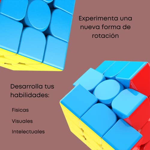 Cubo de Velocidad, Puzzles 3D, Cubo 3x3, Speed Cube, Incluye como Resolver, Reto para niños y Adultos, Coordinación, Estrategia, Habilidad, Cubo 3x3, Sin Pegatinas, Tacto Suave, Ajustable