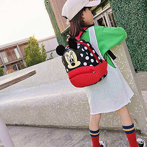 CYSJ Mochilas Escolares, Mochila 3D Minnie Mickey Mouse, Mochila Escolar para Niños, Mochila de Gran Capacidad,Mochila de Viaje para Deportes al Aire Libre, Regalo de Cumpleaños para Niños