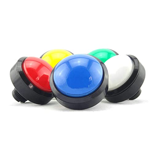 CZKE Botón Arcade 5 Colores DIRIGIÓ Lámpara de luz 6 0MM Convexity Big Redondo Arcade Videojuego Player Pulsador Interruptor de botón (Color : Green)