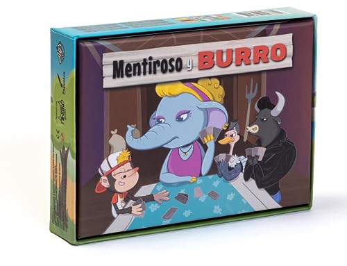 Dadral Games - Juego de Cartas Burro y Mentiroso | para Toda la Familia| 2 en 1 | Partidas de 10 a 15 Minutos | Multilingüe, Multicolor, Cartón