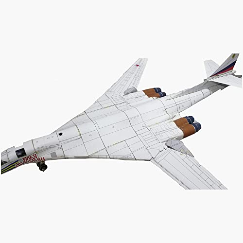 DAGIJIRD Bomber de papel, modelo de avión, escala 1/72, Tupolev Tu-160, kit de modelo de papel para coleccionistas (kit desmontado)