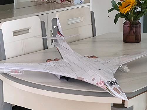 DAGIJIRD Bomber de papel, modelo de avión, escala 1/72, Tupolev Tu-160, kit de modelo de papel para coleccionistas (kit desmontado)