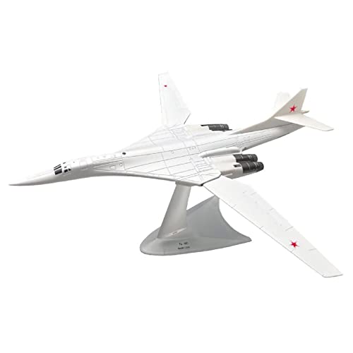 DAGIJIRD Modelos de avión de metal a escala 1/200 Russian Tupolev Tu160 Blackjack Strategic Bomber Fighter Avión con soporte de exhibición