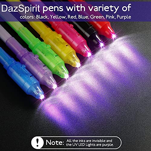 DazSpirit 14Piezas boligrafo de Tinta Invisible Y mágico de luz UV para mensajes secretos y fiestas Noticias Regalos Sencillas mágicas