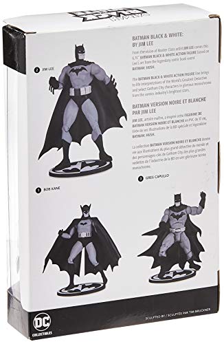 DC Comics Batman Blanco y Negro Batman Figura de acción por Jim Lee