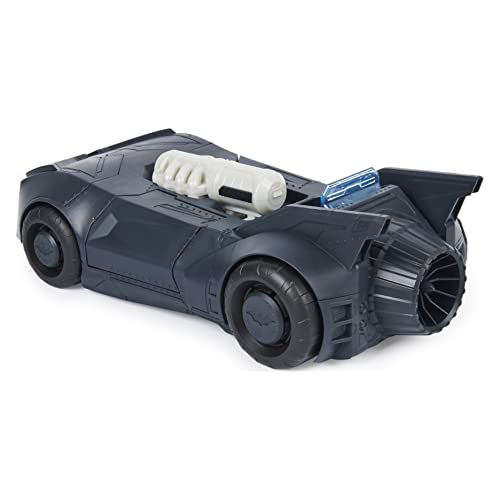 DC Comics Batmobile Tech Defensor de Batman, vehículo transformable con Lanzador de proyectiles, Juguete para niños a Partir de 4 años