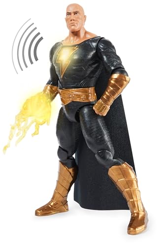 dc comics | Black Adam | Personaje de Black Adam Deluxe Directamente de la película en Escala de 30 cm con Luces, Sonidos y puño Explosivo, Juguetes coleccionables para niños a Partir de 3 años