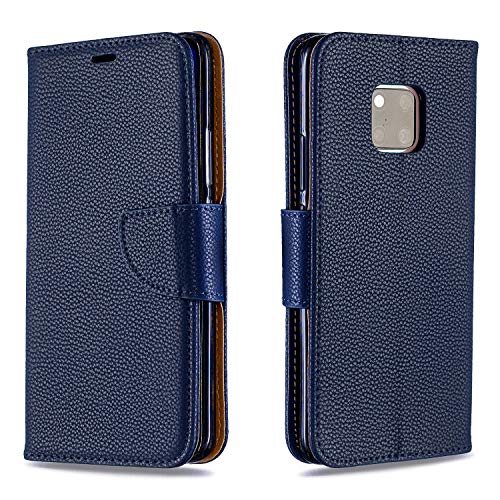 Dclbo Funda para Huawei Mate 20 Pro, funda de piel con tapa magnética, funda de piel para Huawei Mate 20 Pro, color azul oscuro