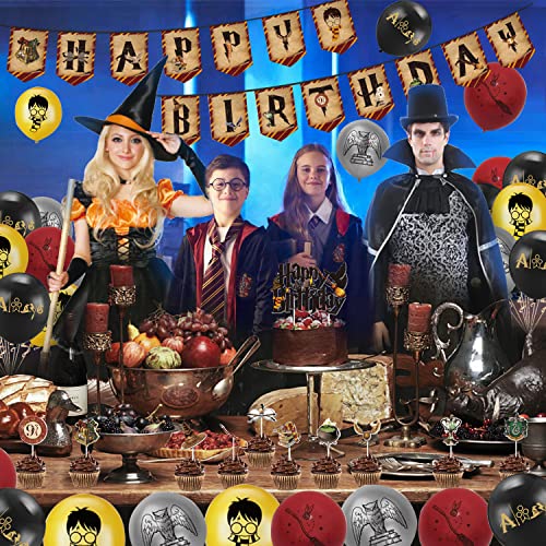 Decoracion Cumpleaños, Decoraciones de Cumpleaños, Decoracion de Fiesta de Cumpleaños, Suministros de Fiesta Temáticos, para Party Decoración Niños (Harry Potter)