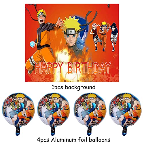 Decoracion Cumpleaños Naruto Globos Fiestas Cumpleaños Naruto Telón de Fondo Fotografía Cumpleaños Naruto Fondo Fotográfico Cumpleaños Naruto Globos de Papel de Aluminio Naruto Globos de Fiesta