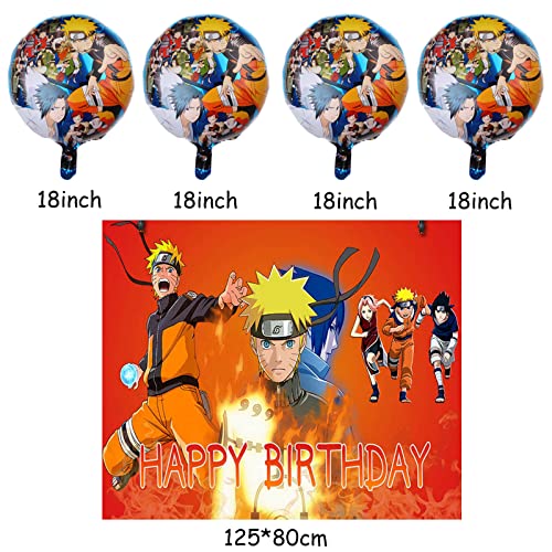 Decoracion Cumpleaños Naruto Globos Fiestas Cumpleaños Naruto Telón de Fondo Fotografía Cumpleaños Naruto Fondo Fotográfico Cumpleaños Naruto Globos de Papel de Aluminio Naruto Globos de Fiesta