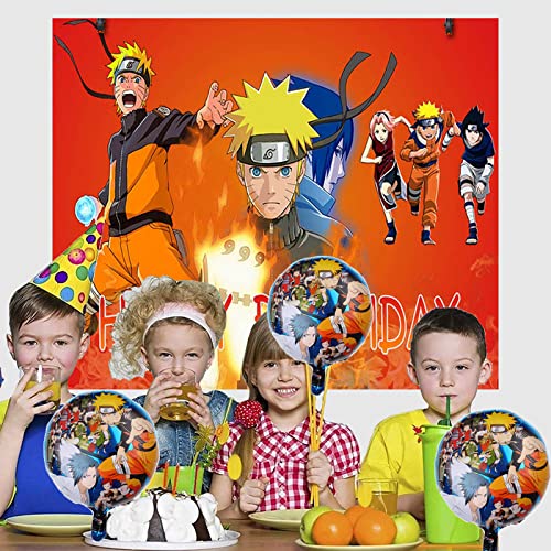 Decoracion Cumpleaños Naruto Globos Fiestas Cumpleaños Naruto Telón de Fondo Fotografía Cumpleaños Naruto Fondo Fotográfico Cumpleaños Naruto Globos de Papel de Aluminio Naruto Globos de Fiesta