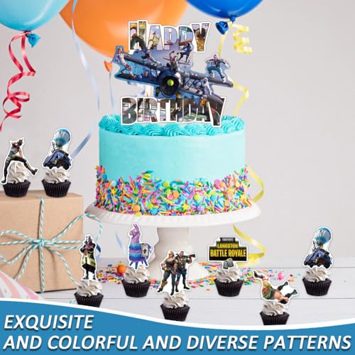 Decoración de Tartas con Temática de Juegos 15pcs Tema Toppers de Pastel Videojuegos Decoración de Pastel de Decorazione de Pastel de Fiesta Temática de Cumpleaños para Fanáticos de Juegos