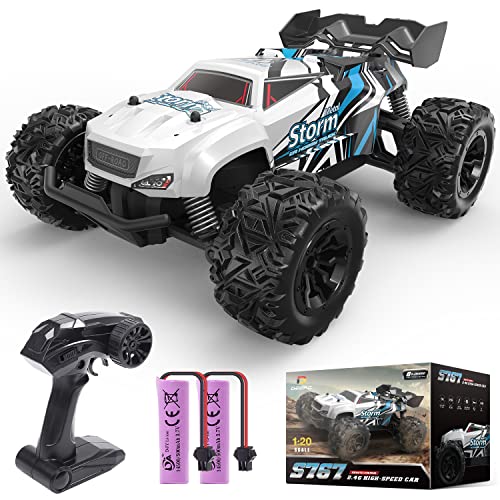 DEERC RC Car, Monster Truck de Control Remoto con 2 baterías para 40 Minutos de Tiempo de Juego, 2.4GHz Off-Road RTR Rock Crawler Juguete de Regalo para niños niñas niños Principiantes