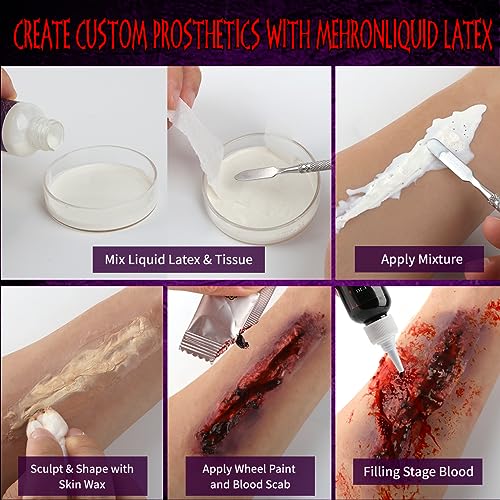 DE'LANCI Maquillaje SFX de Halloween: se utiliza para simular caries de la piel, grietas y ampollas, adecuado para fiestas de Halloween, imitando a víctimas de quemaduras, monstruos y juegos de rol