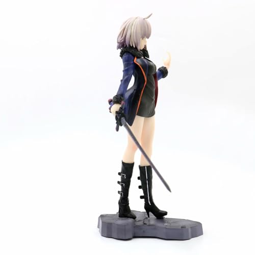 Destino Juana de Arco Ropa de Civil Edición Especial Figura de Arcilla Modelo Periférico | Postura de pie de PVC 25 cm Modelo de Personaje del Juego Estático Oscuro Jeanne D'Arc | Regalos Secundarios