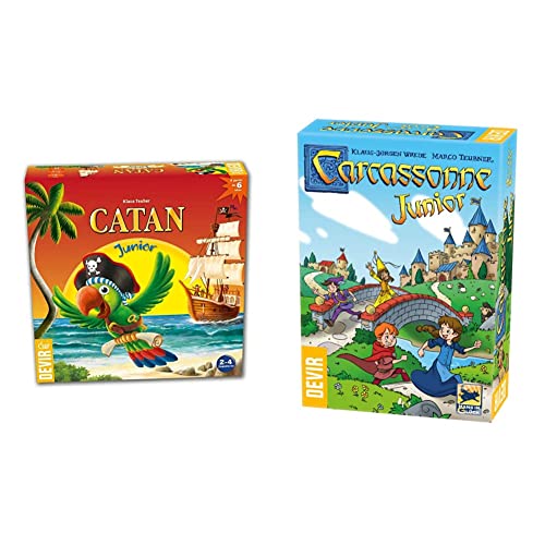 Devir Packs - Catan Junior (BGCATJU) + Carcassonne Junior (BGCARJTR), Juego de Mesa, Juego de Mesa Familia