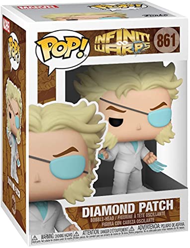 Diamond Patch Pop #861 Marvel Infinity Warps: Figura de vinilo (incluye funda protectora Ecotek Pop Box)