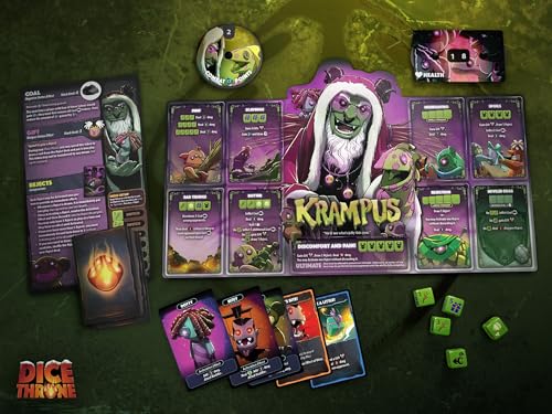 Dice Throne Inc Dice Throne Santa vs Krampus, juego de mesa de estrategia