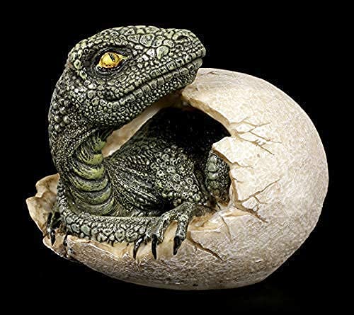 Dinosaurio Figura Emerge Aus EI - Raptors Dawn Fantasía Baby-Dinosaurier, Pintado a Mano