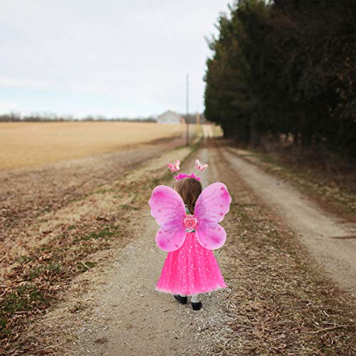 Disfraz de hada de princesa de Soimiss, juego de disfraz de mariposa con vestido, alas y cinta para el pelo, regalos para niños, Halloween, Dress Up Party Entrega